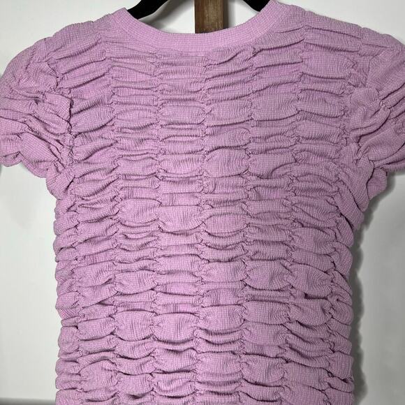Anthropologie Lilac Textured Blouse - Picture 6 of 7